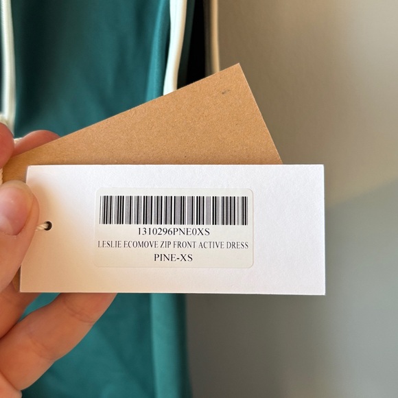 Reformation Leslie Ecomove‎ Zip Front Active Dress in Pine NWT - Picture 8 of 13